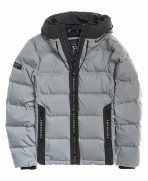 Superdry Reflector Padded Down Férfi Kabát Titán | WUGHT0697